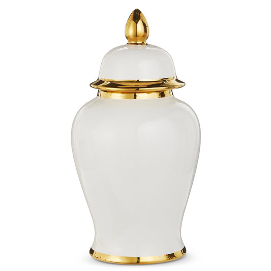 White and Gold Ginger Jar