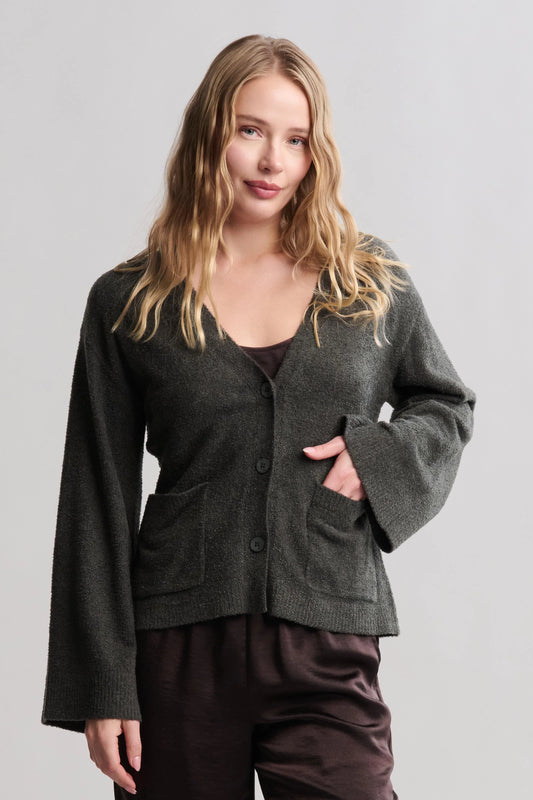 CCL Wide Sleeve Button Front Cardi