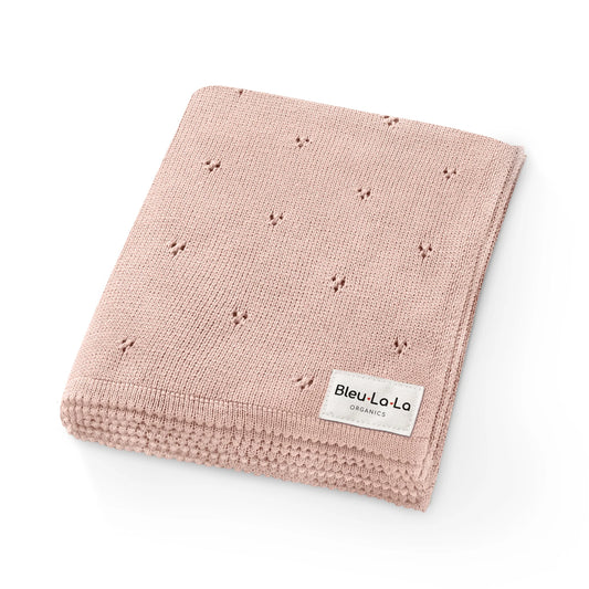 Organic Cotton Pointelle Swaddle Baby Blanket