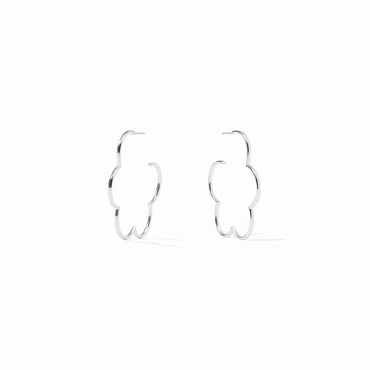 Gardenia Hoops Silver