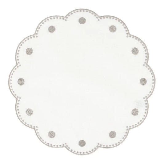 Tessuti White Round Placemats