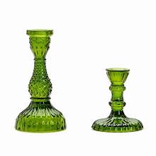 Casa Verde Glass Candlestick