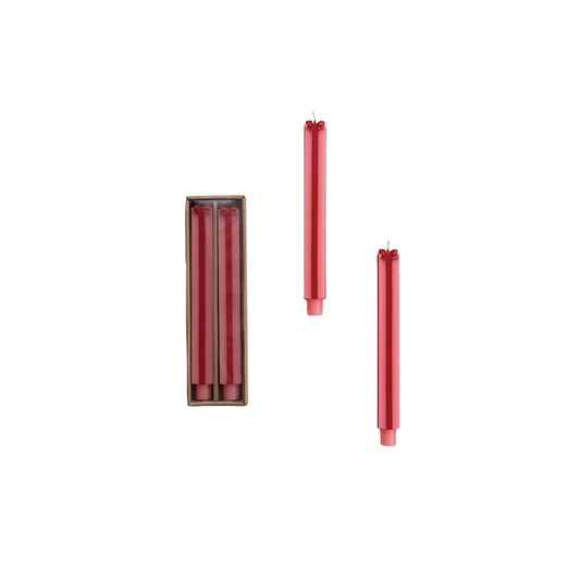 Package Shaped Taper Candles Set of 2 Unscented