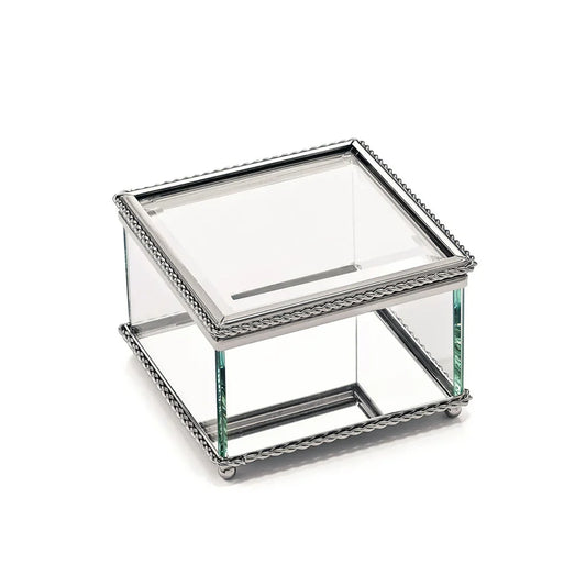 Square Hinged Glass Box 3.75"
