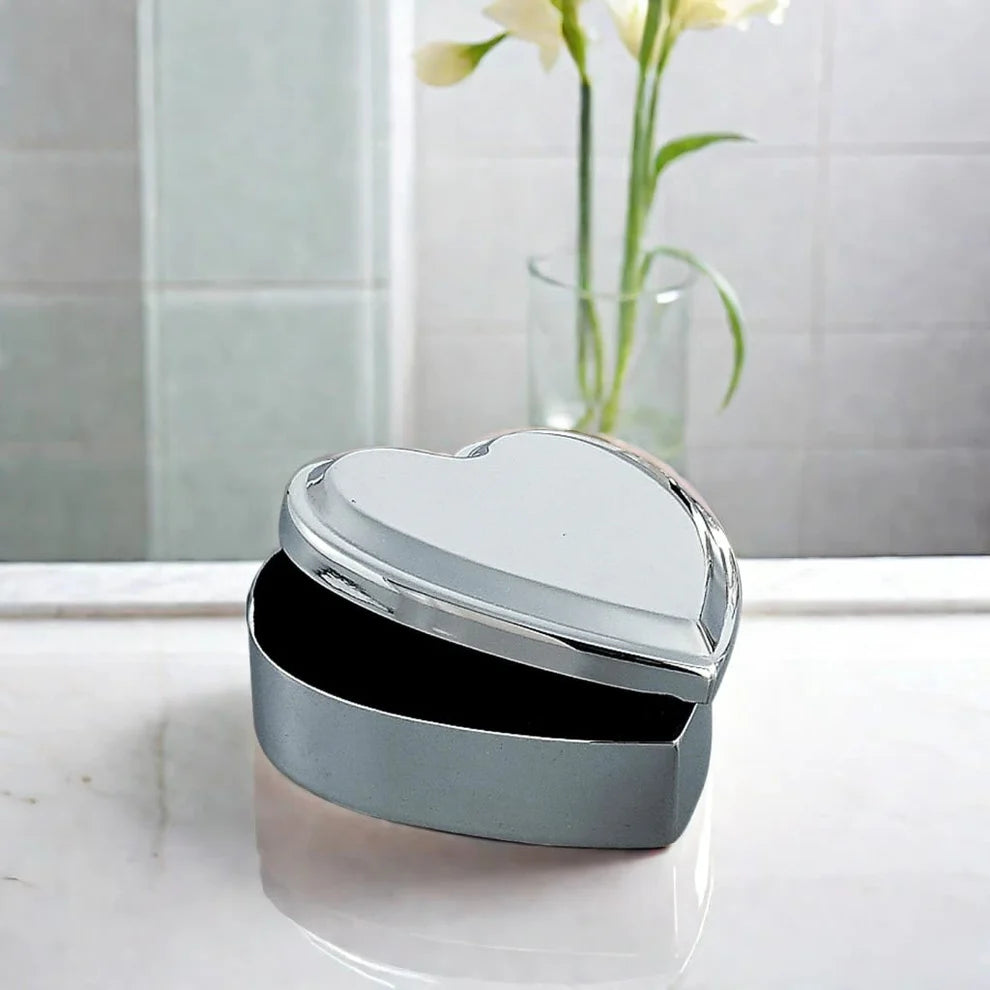 Polished Heart Shaped Jewelry Box