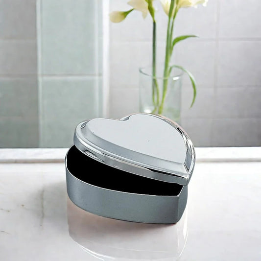 Polished Heart Shaped Jewelry Box