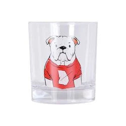 Bulldog Sitting Glass