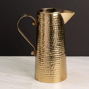 Gold Metal Hammered Pitcher 70023