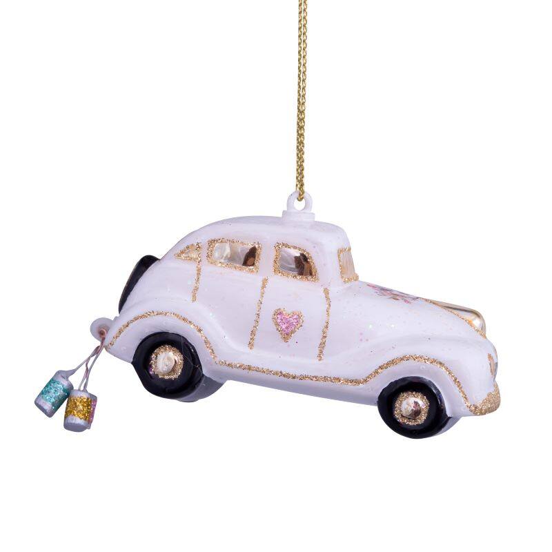 V Glass Ornament