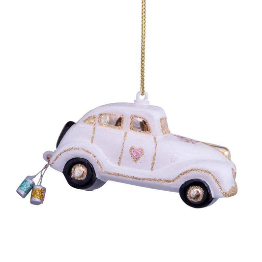 V Glass Ornament