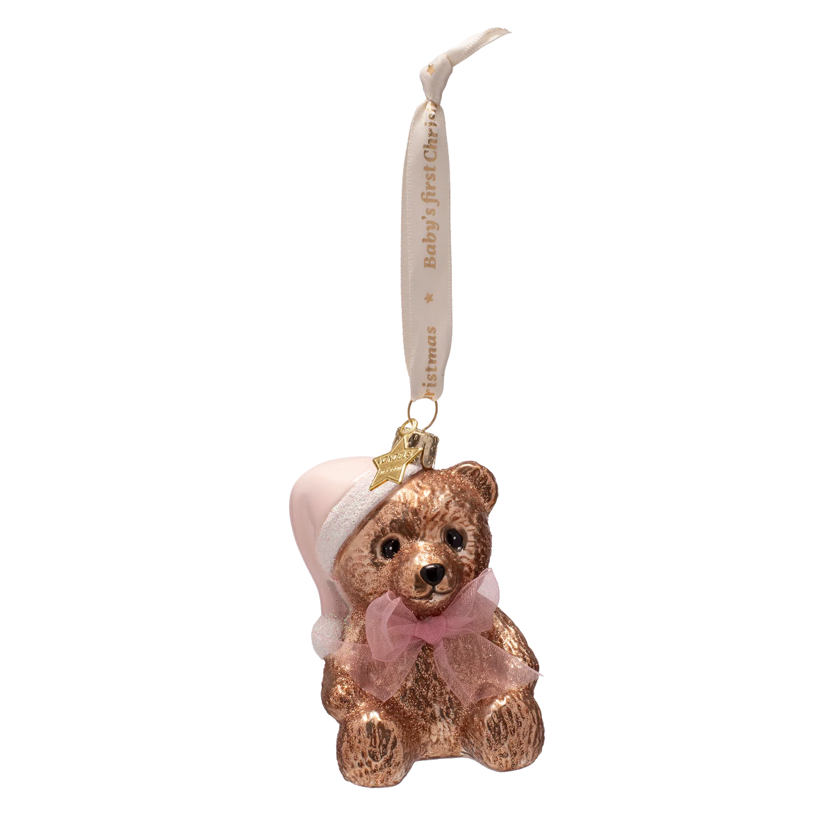 V Glass Ornament