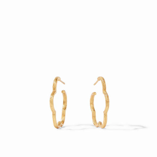 Gardenia Textured Hoop Small
