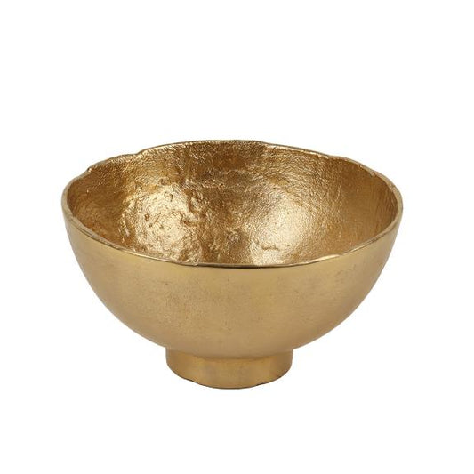 Antique Gold Metal  Pedestal Bowl 71759