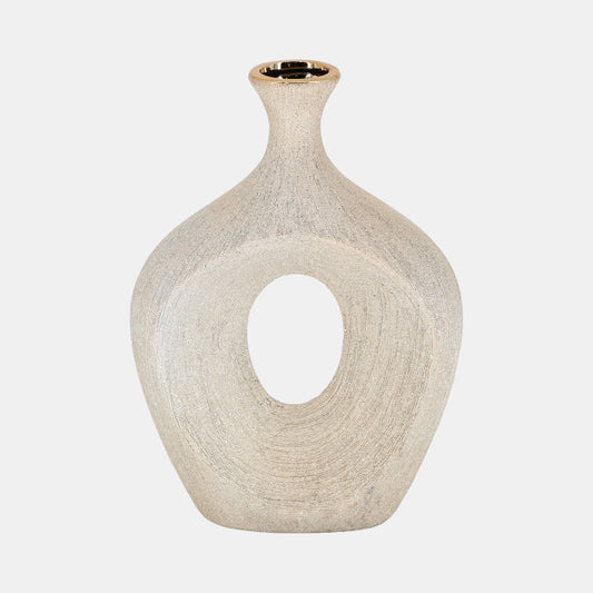 Oval Cut Out Vase