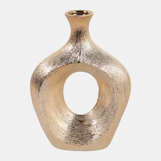Oval Cut Out Vase
