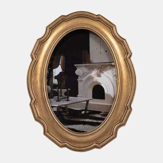 Round Vintage Style Frame 4x6
