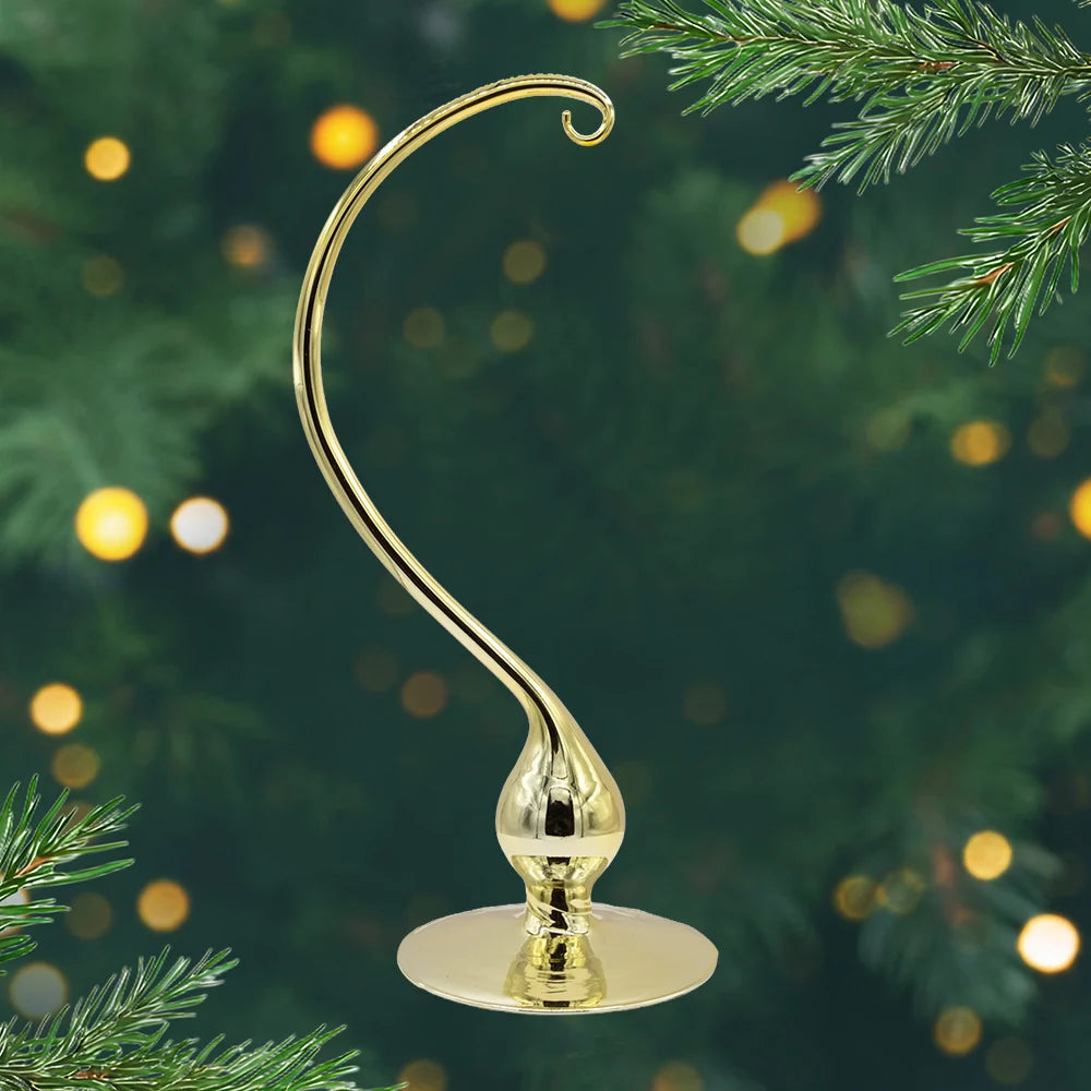 Glass Ornament Stand Gld