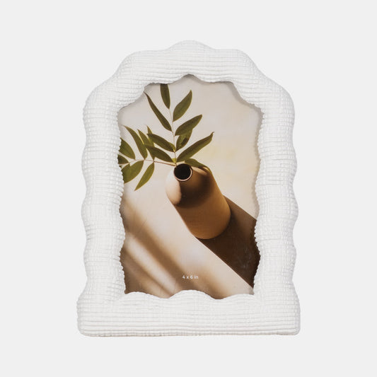 Wavy Arch Frame White 4x6