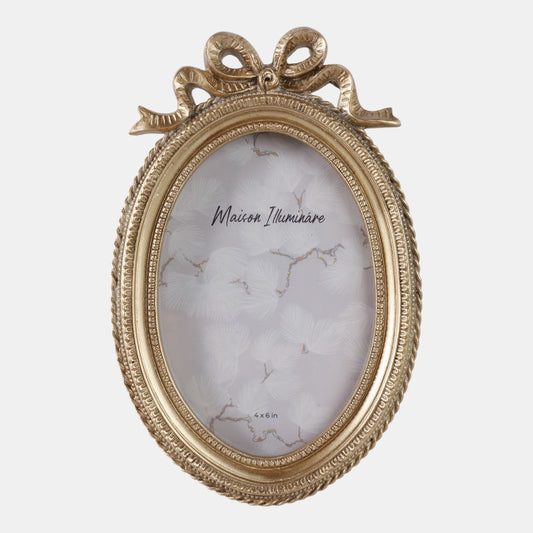 Oval Coquette Frame with Bow