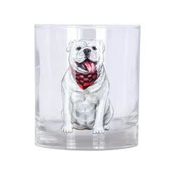 Watercolor Bulldog Glass