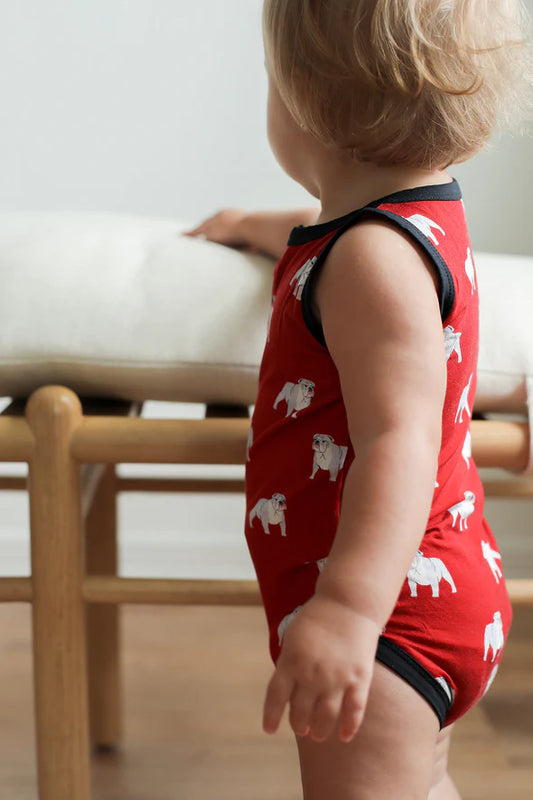 Bamboo Henley Onesie with Snaps