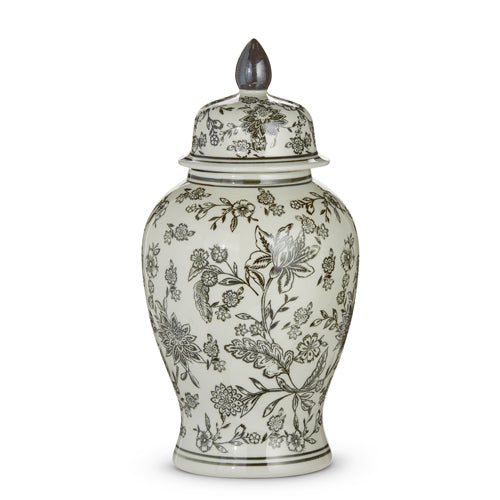 Black and Ivory Ginger Jar