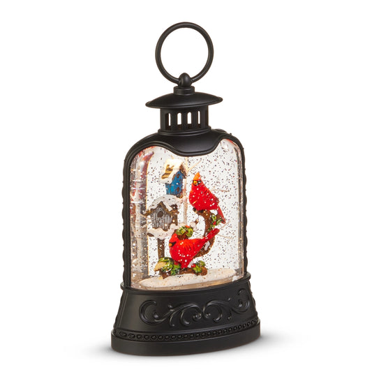 Cardinal & Birdhouse Lighted Water Lantern