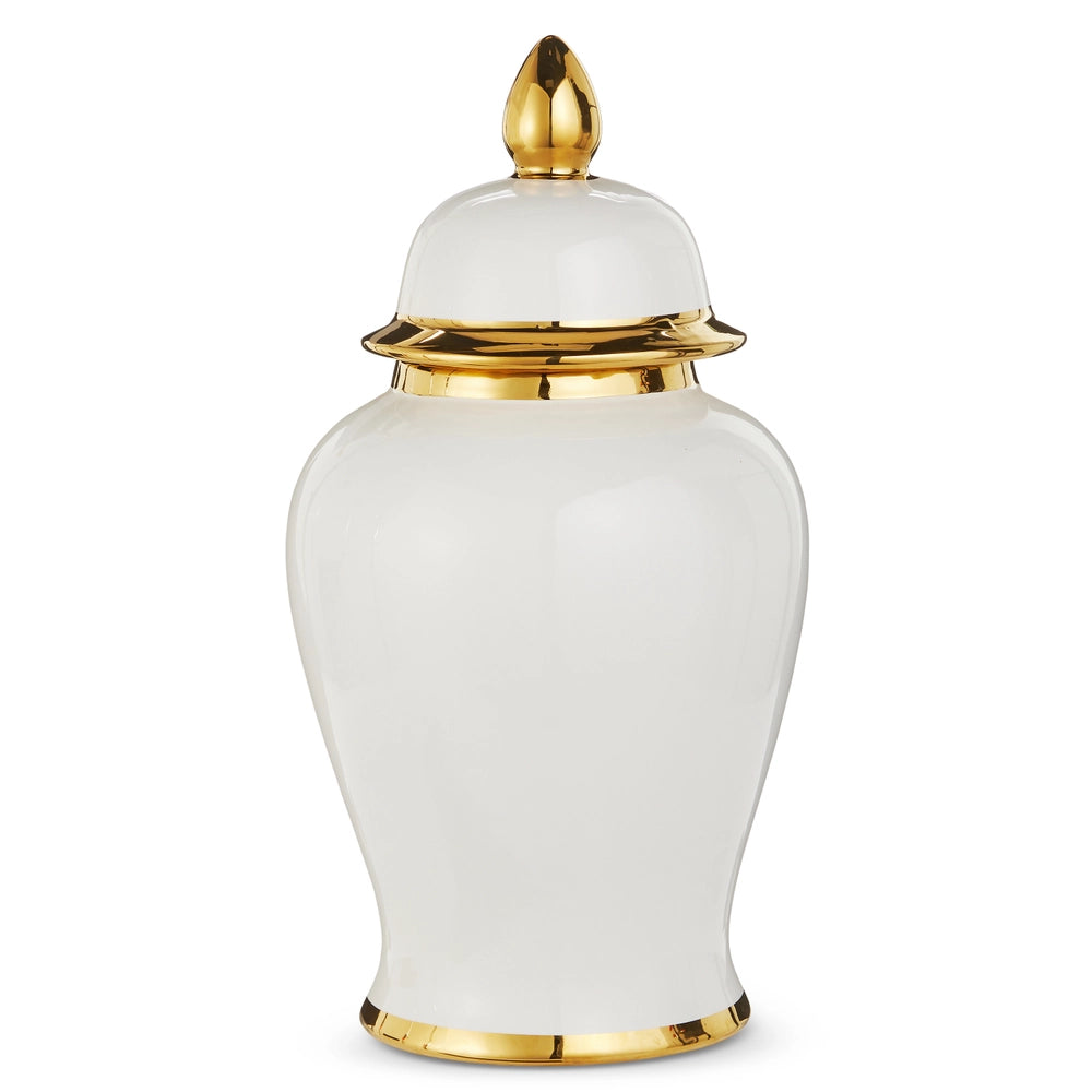 White and Gold Ginger Jar
