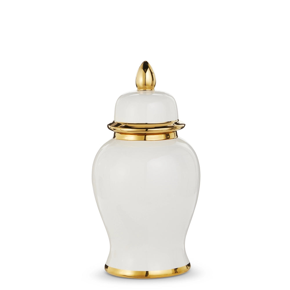 White and Gold Ginger Jar