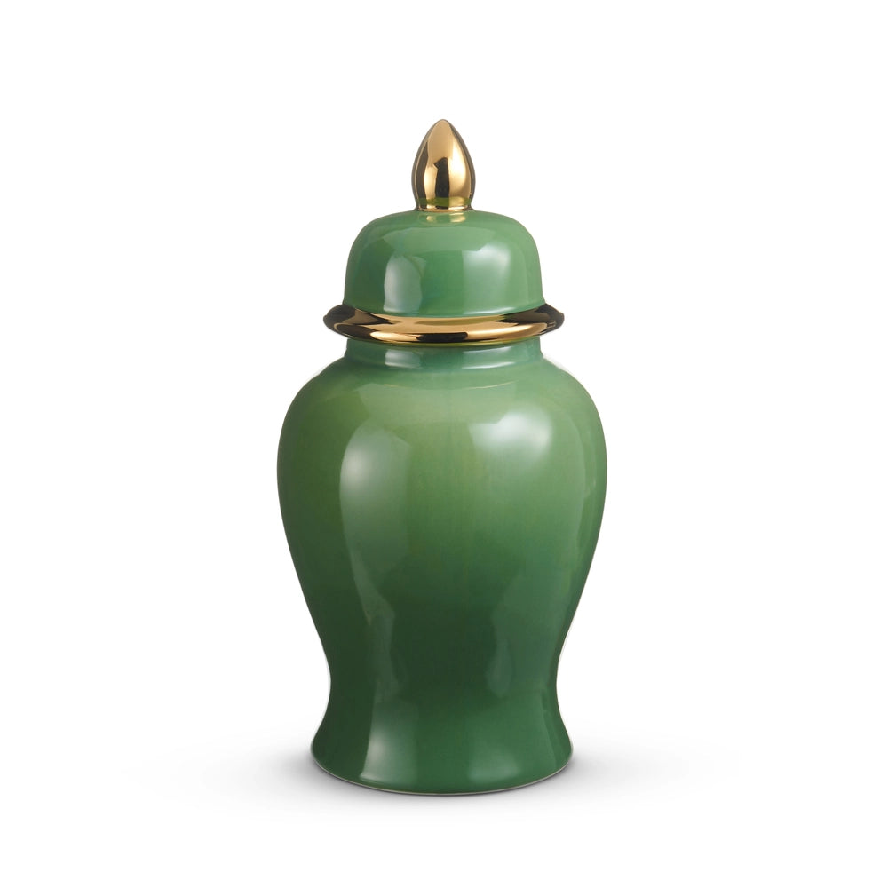 Green and Gold Ginger Jar