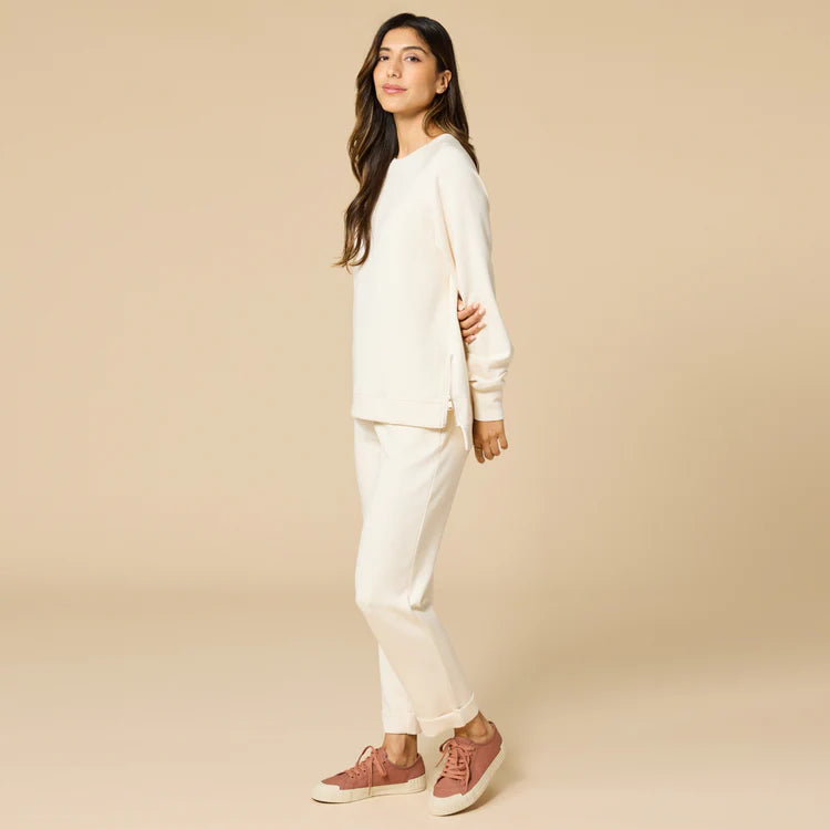 DreamTech Crew Tunic with Side Zip & Flood Pant Set
