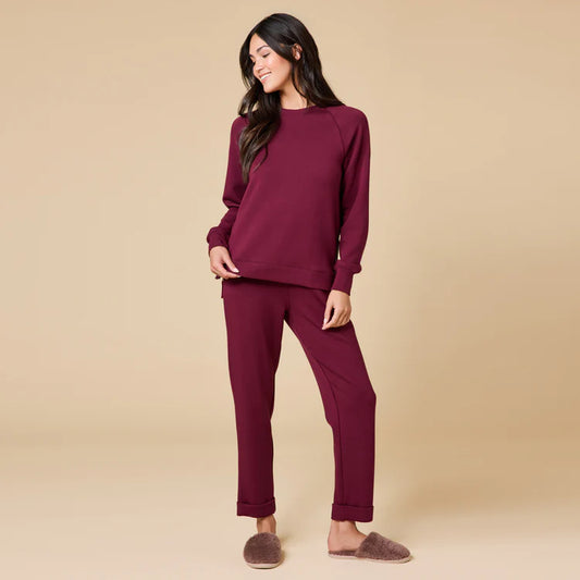 DreamTech Crew Tunic with Side Zip & Flood Pant Set