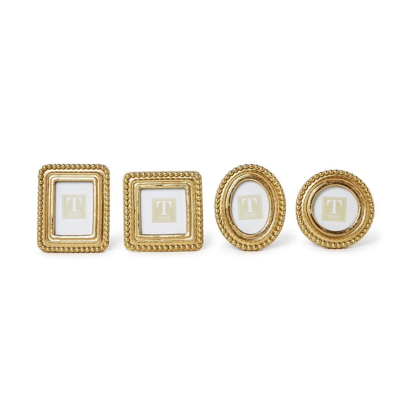 Beaded Texture Gold Frame