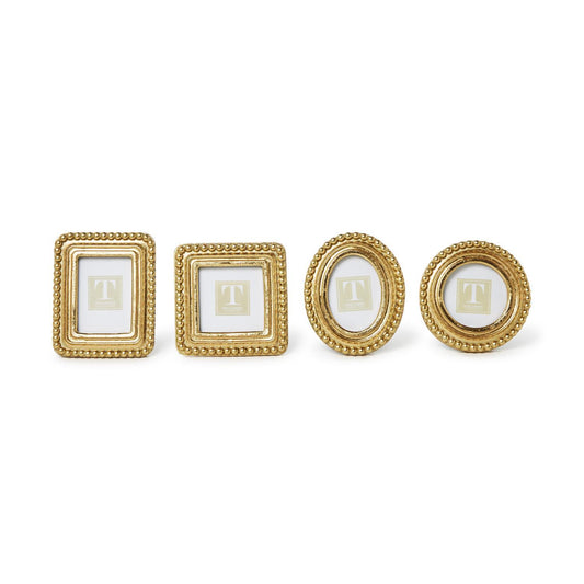 Beaded Texture Gold Frame
