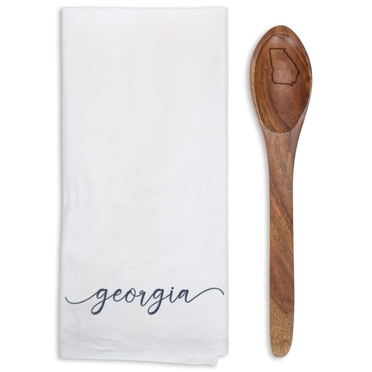 Tea Towel with Spoon Set Georgia