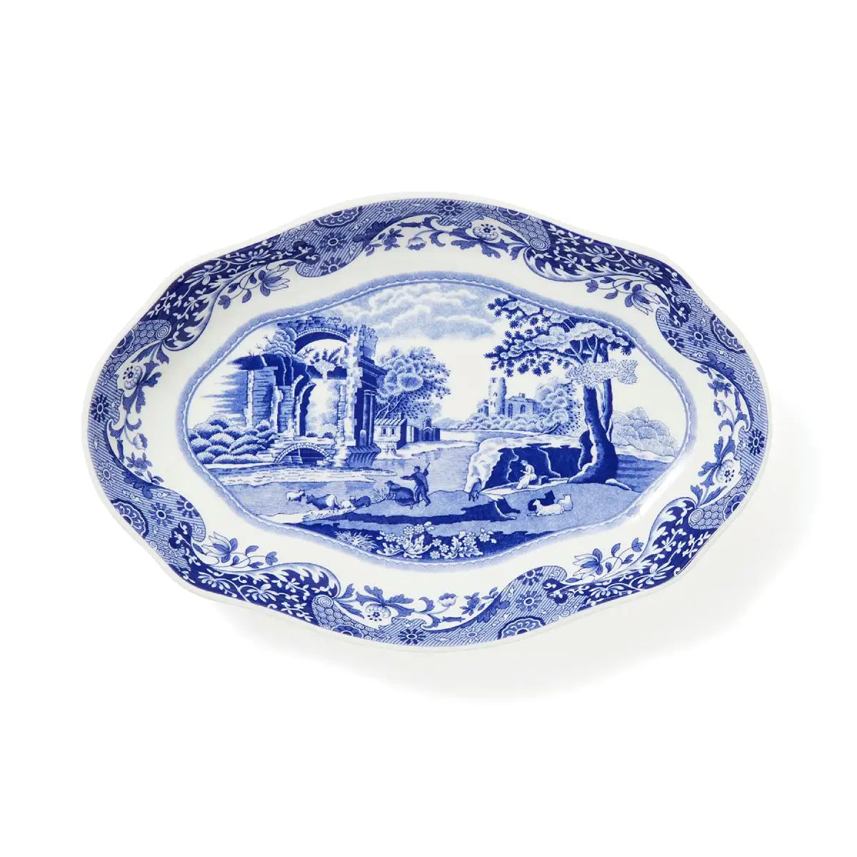 Blue Italian Pickle Dish 8.5"