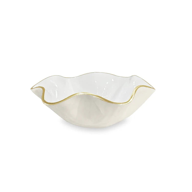 Encanto Carola Small Round Bowl Cream & White 8824