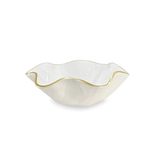 Encanto Carola Small Round Bowl Cream & White 8824