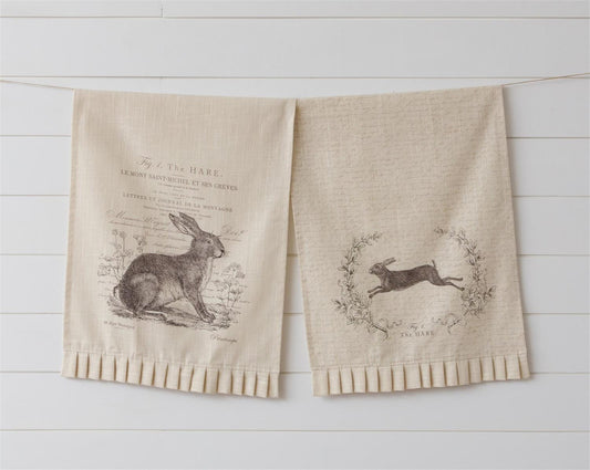The Hare Tea Towels Set of 2