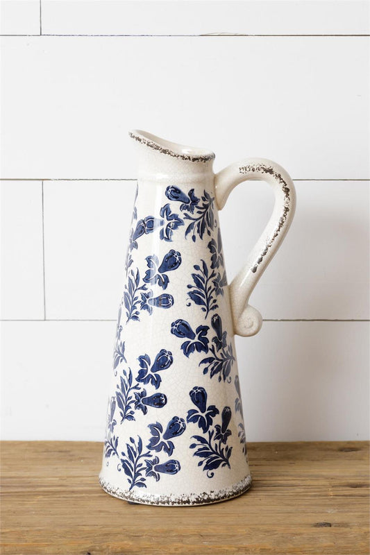 Pitcher Blue Floral