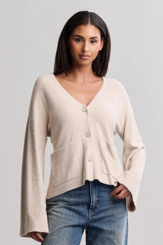 CCL Wide Sleeve Button Front Cardi