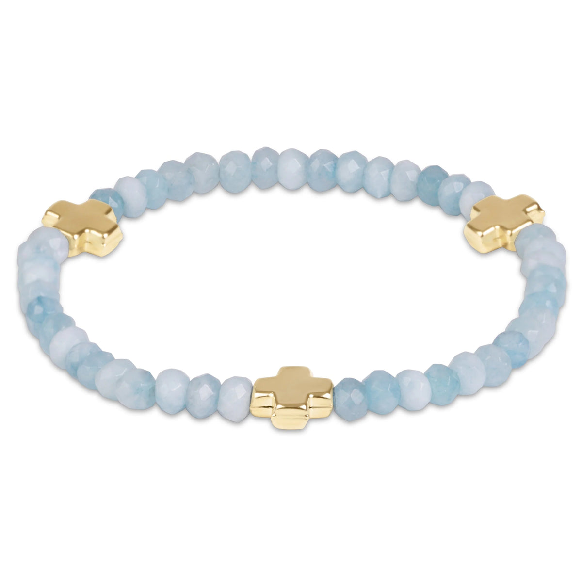 Signature Cross Gold 4mm Gemstone Bracelet