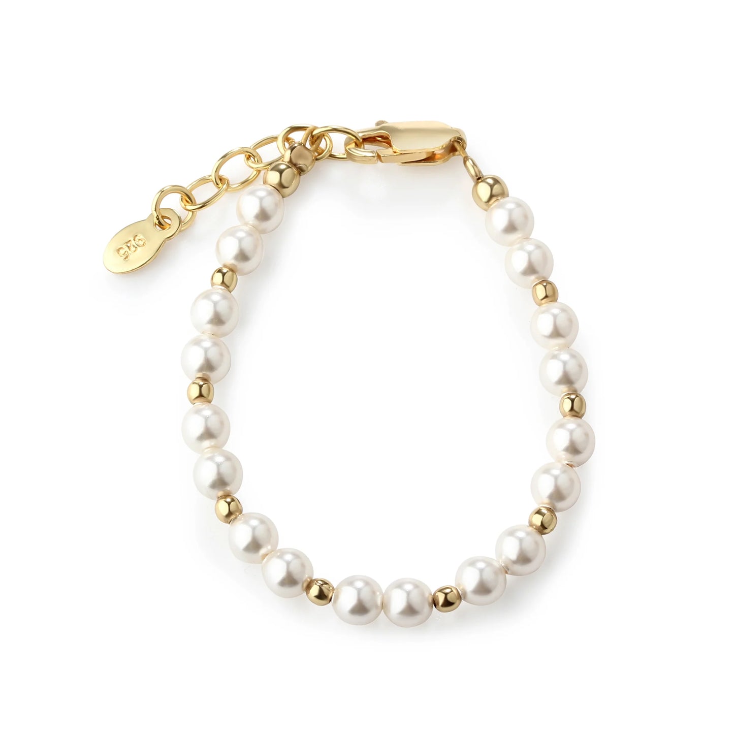 Brynn  Girls 14K Gold-Plated Pearl  Bracelet