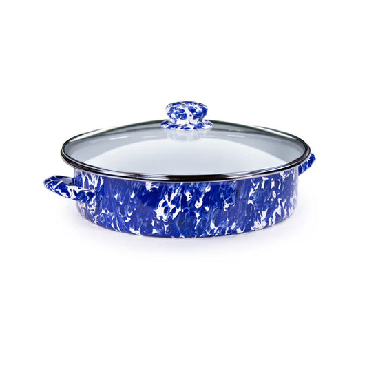 Large Saute Pan Cobalt Swirl