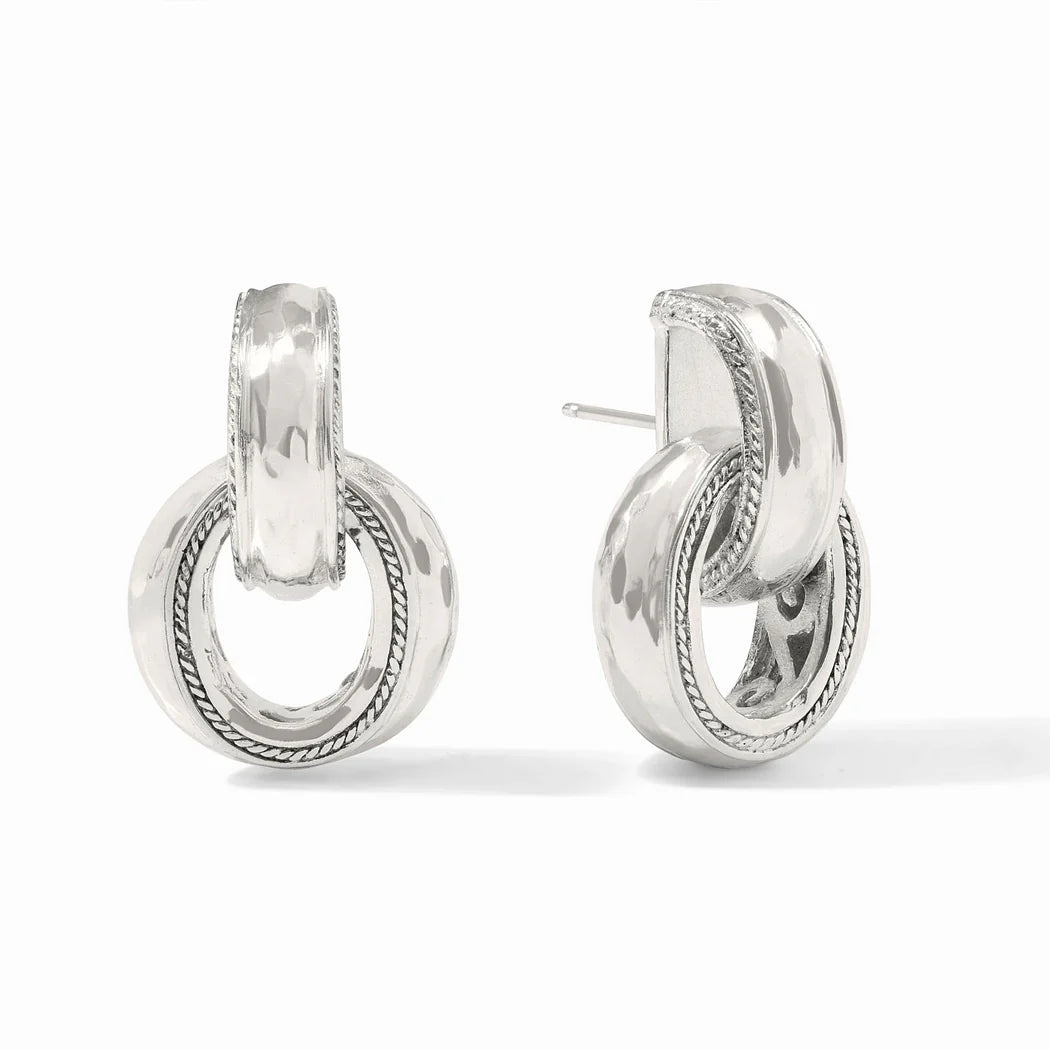 Cannes Doorknocker Earrings Silver