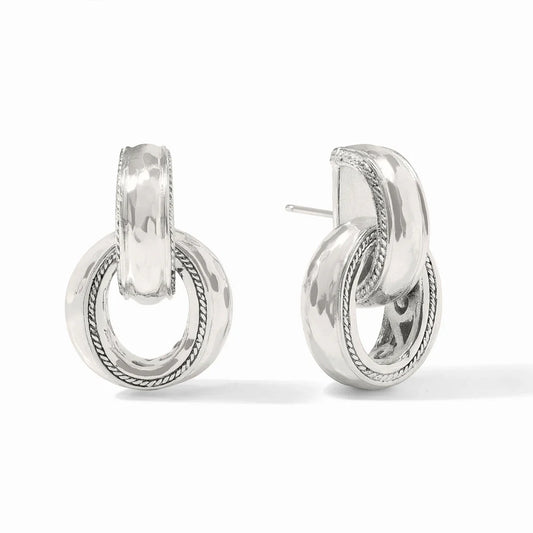 Cannes Doorknocker Earrings Silver