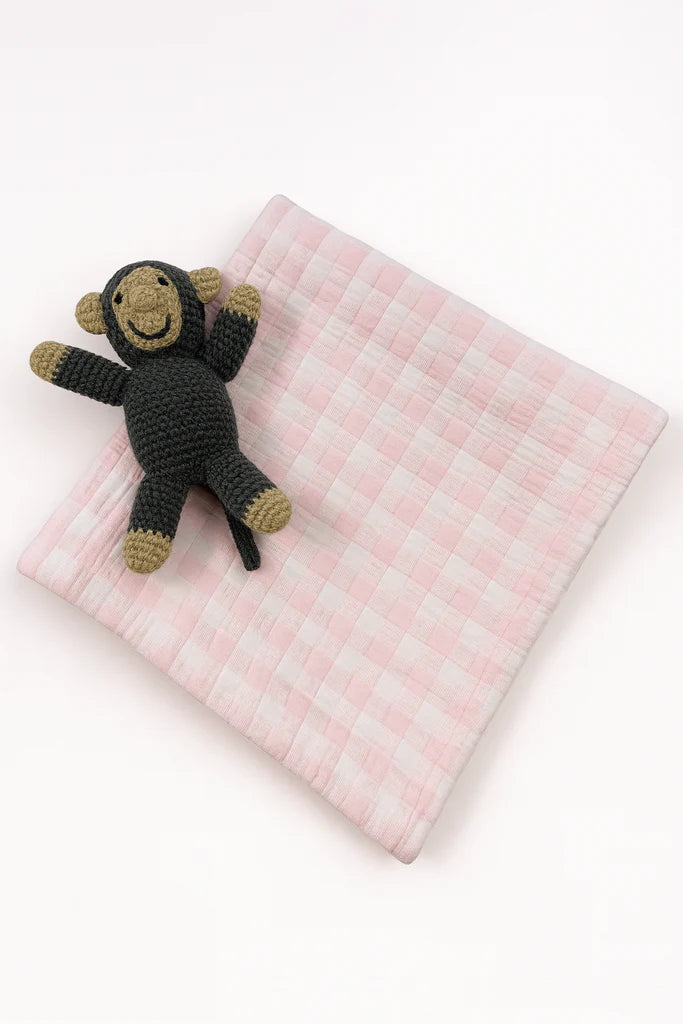 Gingham Check Baby Blanket 28"x36"