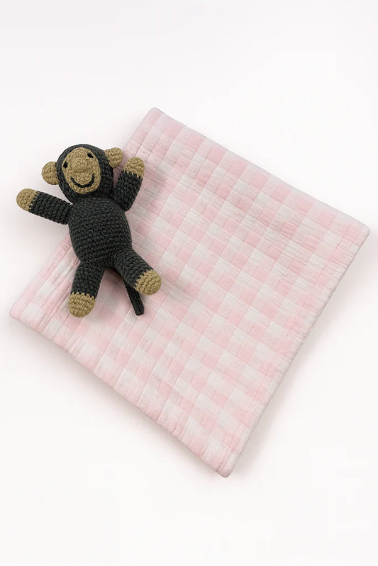 Gingham Check Baby Blanket 28"x36"