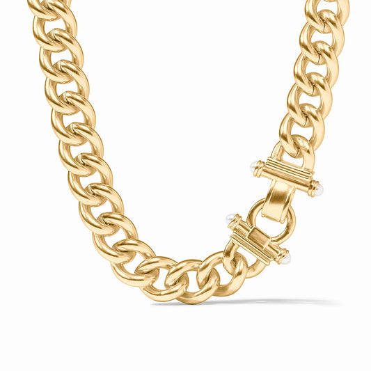 Dolce Link Necklace Gold Pearl
