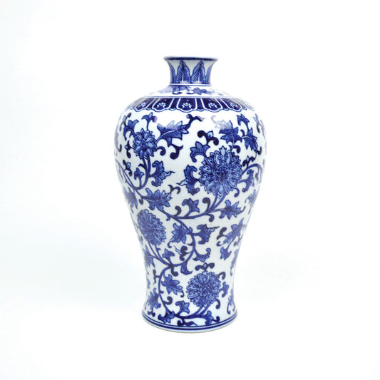 Blue Chinoiserie Vase